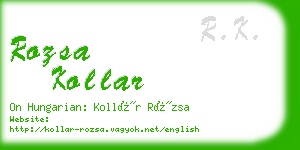 rozsa kollar business card